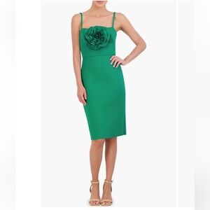 Eliza J Center Rosette Scuba Cocktail Dress